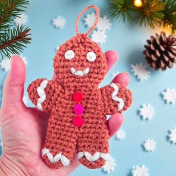 Gingerbread Ornament Crochet Pattern: DIY Christmas Tree Decor