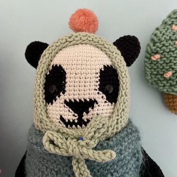 Pascual the panda bear in a vest Crochet Pattern - Amigurumi