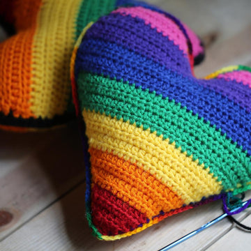 Rainbow Heart Plush
