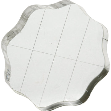 Apple Pie Memories Acrylic Stamp Block W/Grips & Grid - 2.5"X2.5"X.5"