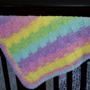 EASY BEGINNER'S Basket Weave Baby Blanket