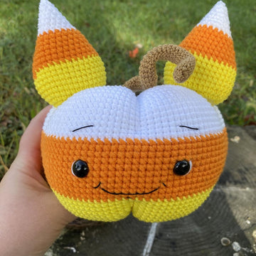 Candy Corn Pumpkin Cat