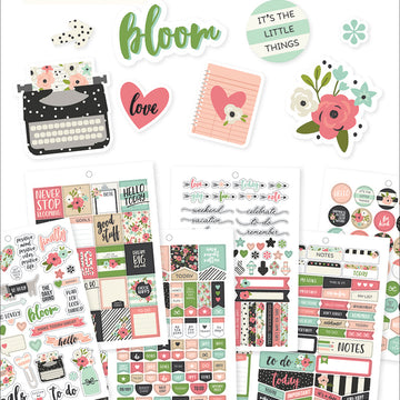 Carpe Diem Bloom A5 Stickers 12/Pkg - 021719
