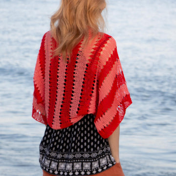 Knitting Pattern Bright Boho Summer Shrug