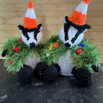 (Glasgow) Badger Dressed as a Christmas Tree - Chocolate Orange Cover/Stuffed Toy, Knitting Pattern