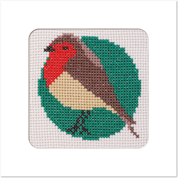 Stitchfinity Robin Mini Card Cross Stitch Kit - 13cm x 13cm