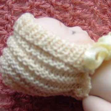 1:12th scale Victorian baby bib and bonnet