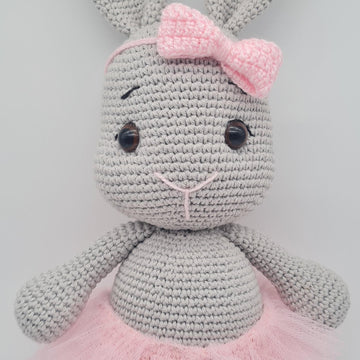 Ballerina Bunny and Boy Bunny with Overalls Crochet Pattern
