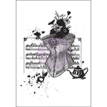 Prima Marketing Cling Stamp 3.5"X5" - Victorian