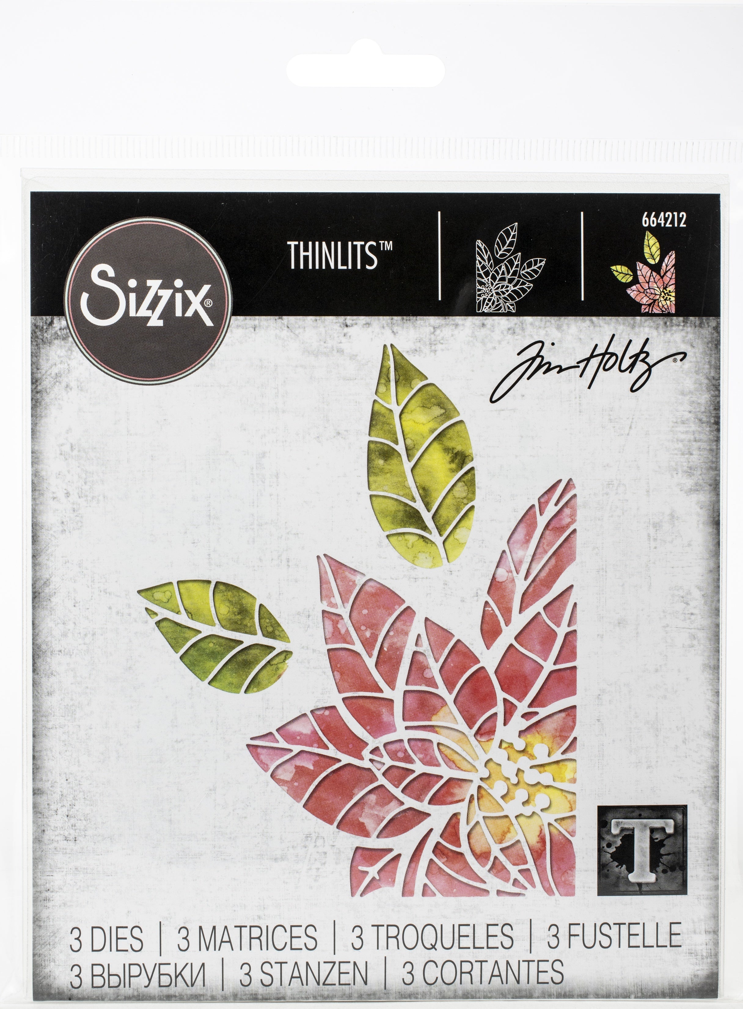 Sizzix Thinlits Dies By Tim Holtz - Poinsettia Pieces