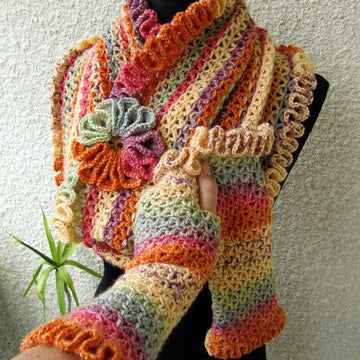 Women's Hat With Flower "Happy Autumn Colors"