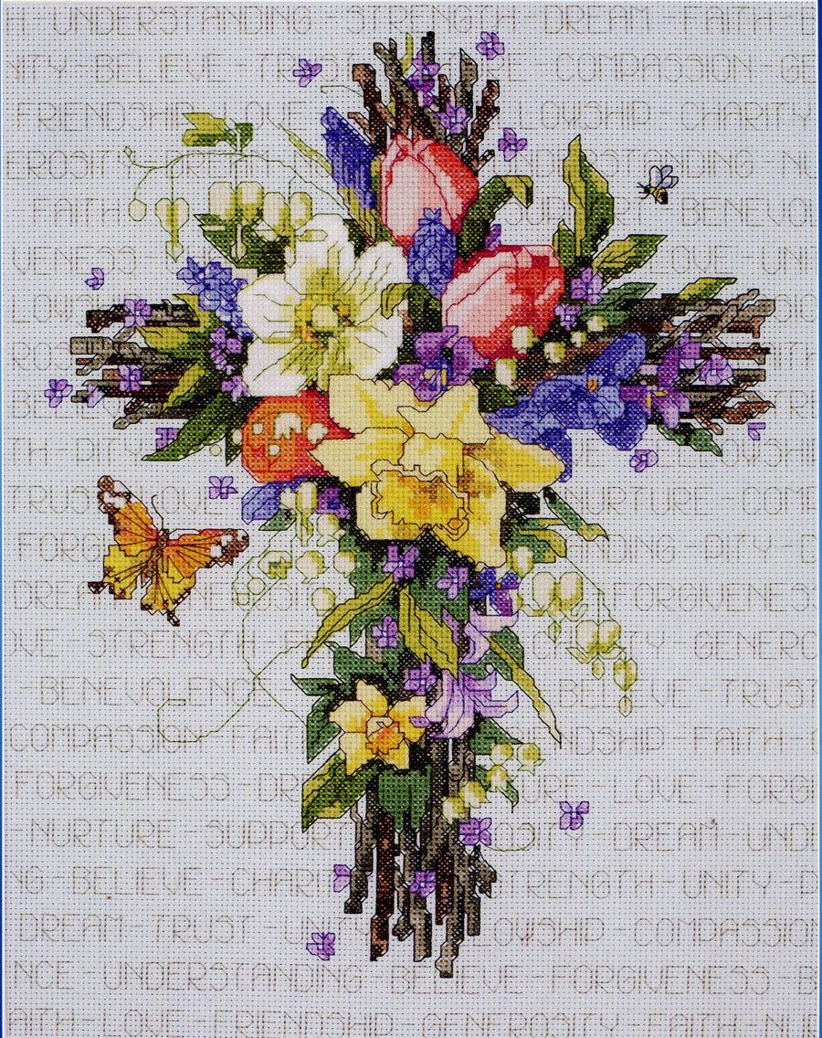 Spring Floral Cross - PDF