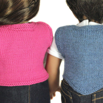 Knit Me a Waistcoat - 18" Dolls