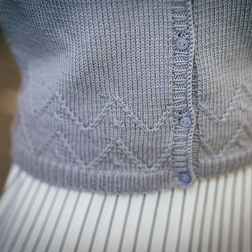 2213 Women's Cardigan with Patterned Edge