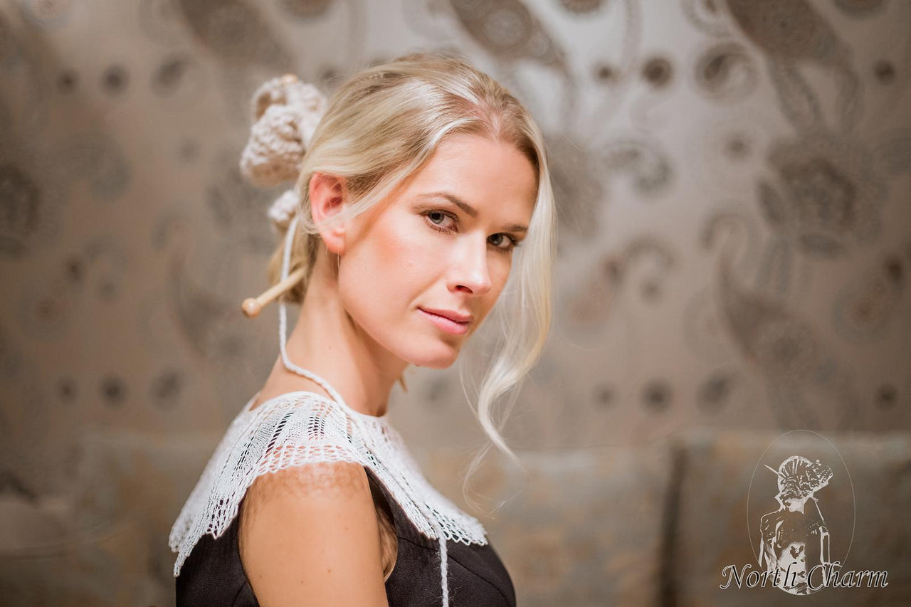 Knitted Lace Collar "Grace"