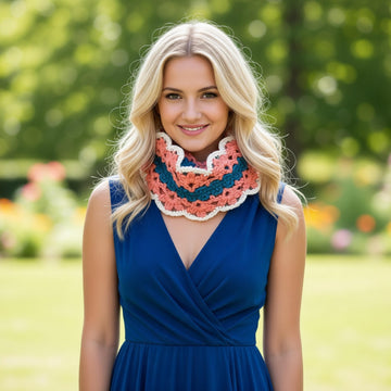 Blooming Hearts Scarf Crochet Pattern