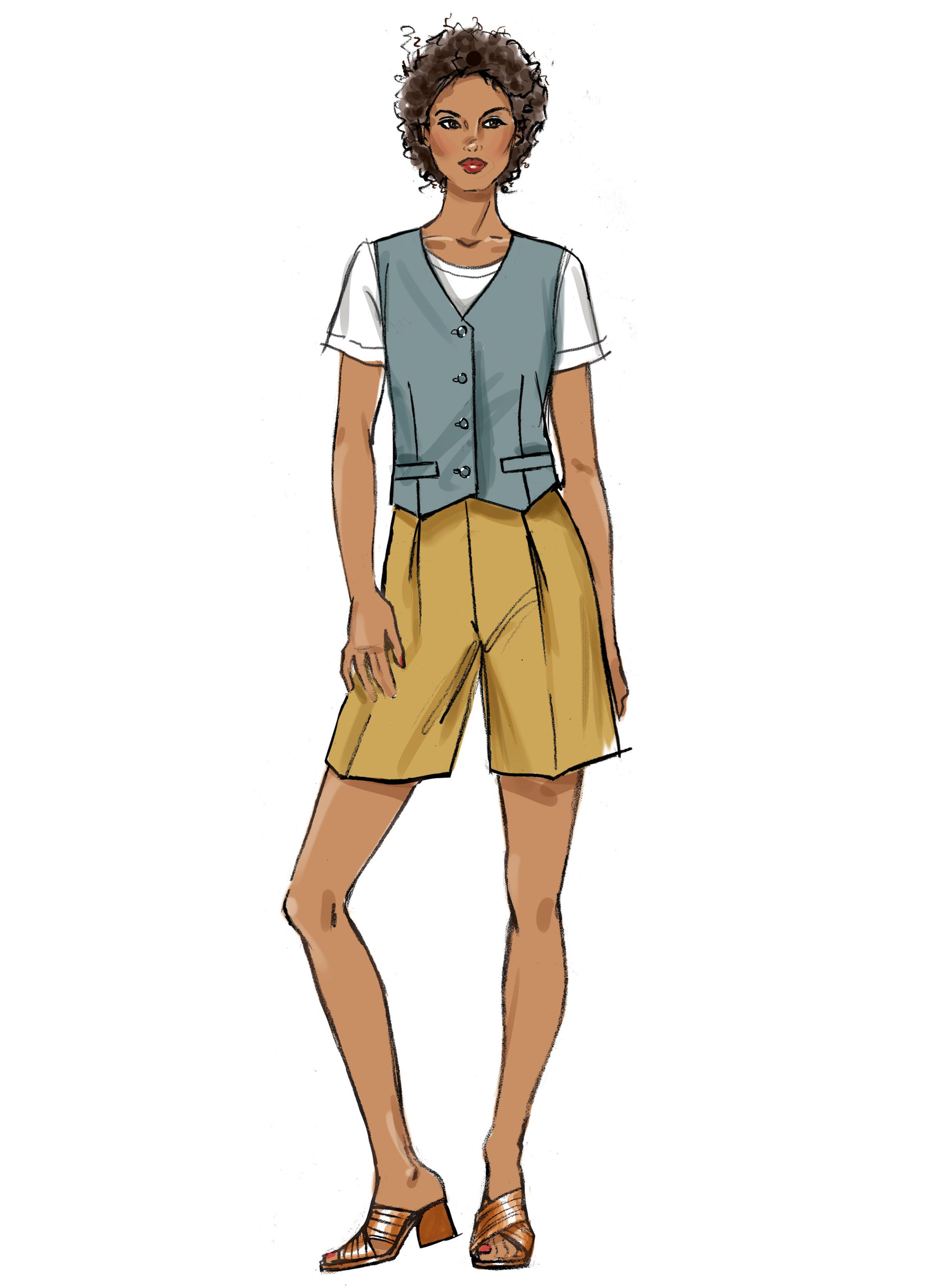 Butterick Misses' Vest, Pants and Shorts B6901 - Sewing Pattern