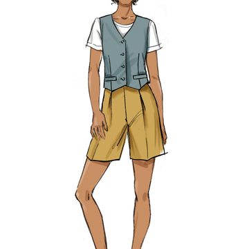 Butterick Misses' Vest, Pants and Shorts B6901 - Sewing Pattern