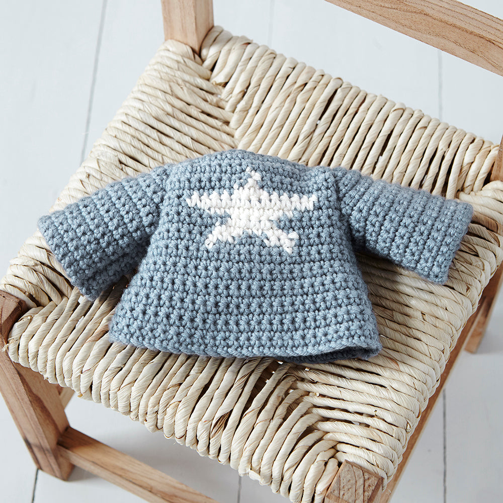 Classic Teddy Bear - Toy Crochet Pattern for Kids in Debbie Bliss Rialto DK