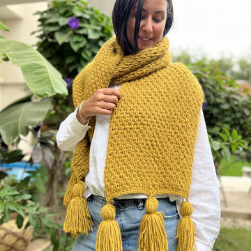 Rosewood Tunisian Scarf