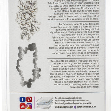 Crafter's Companion Nature's Garden Peony Stamp & Die - Floral Spray