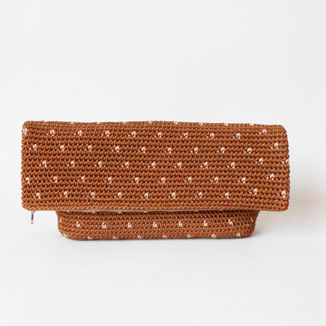 Polka dot clutch