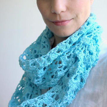 Infinity loop lace long scarf