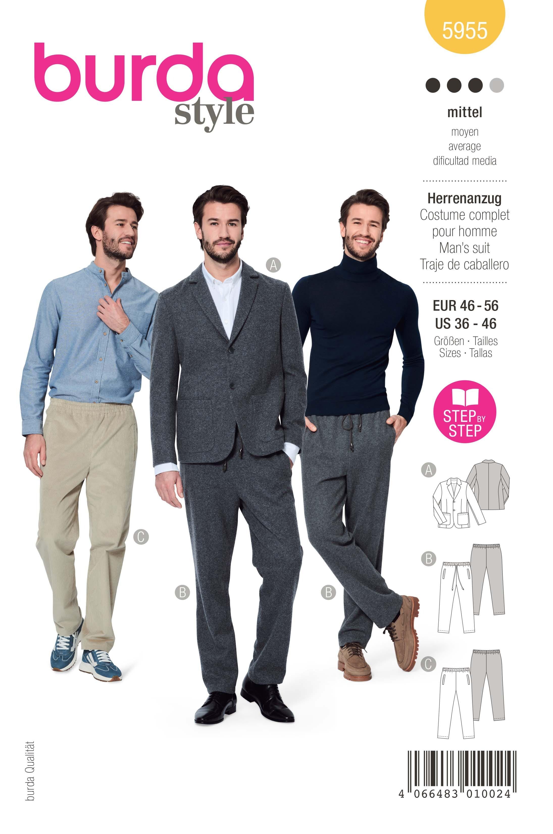 Burda Style Men’s Suit B5955 - Sewing Pattern