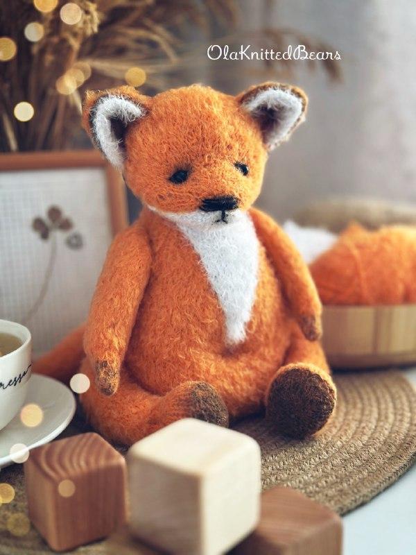 Fox Toy Knitting Pattern PDF