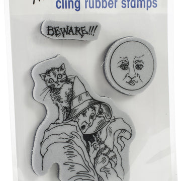 Stampendous Cling Stamp - Beware Witch