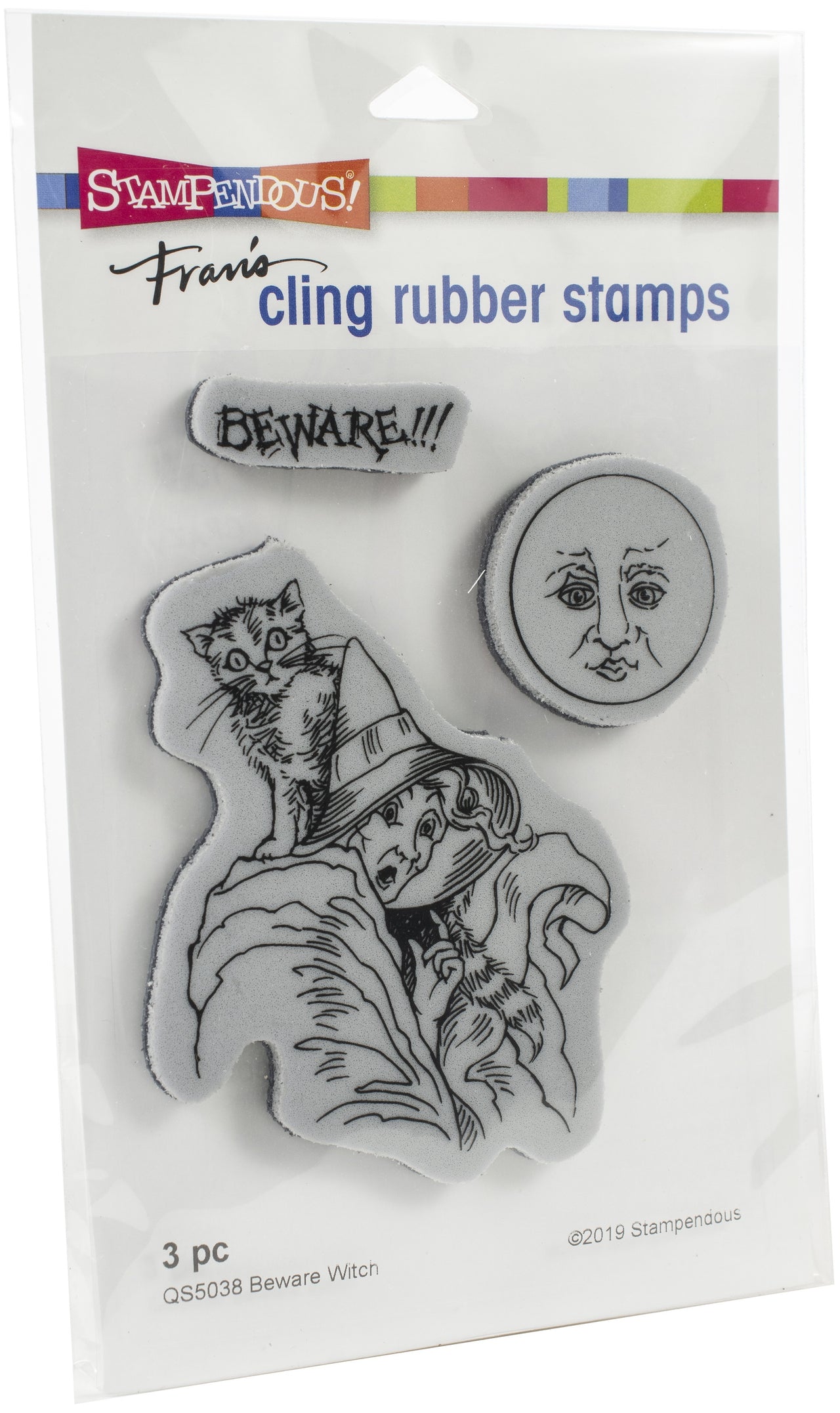 Stampendous Cling Stamp - Beware Witch