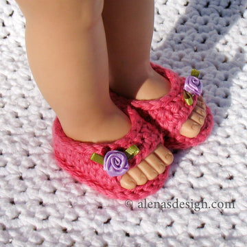 Open-Toed Doll Shoes