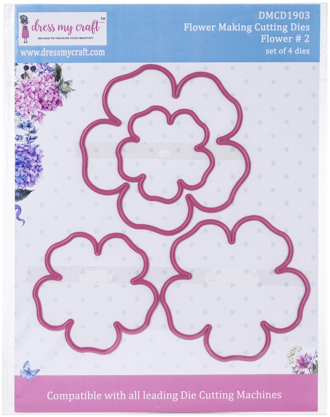Dress My Craft Dies - Flower #2 1.77" To 3.15"