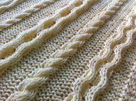 Eternal chunky cable blanket / throw