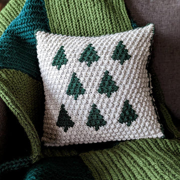 Pretty Pines Throw Pillow