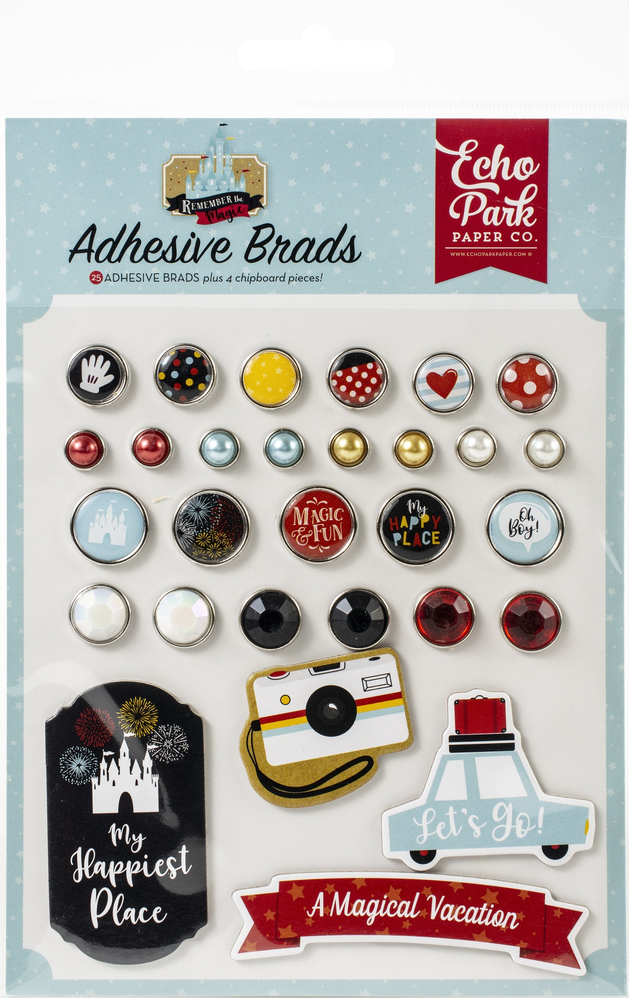 Echo Park Paper Echo Park Decorative Brads - Remember The Magic