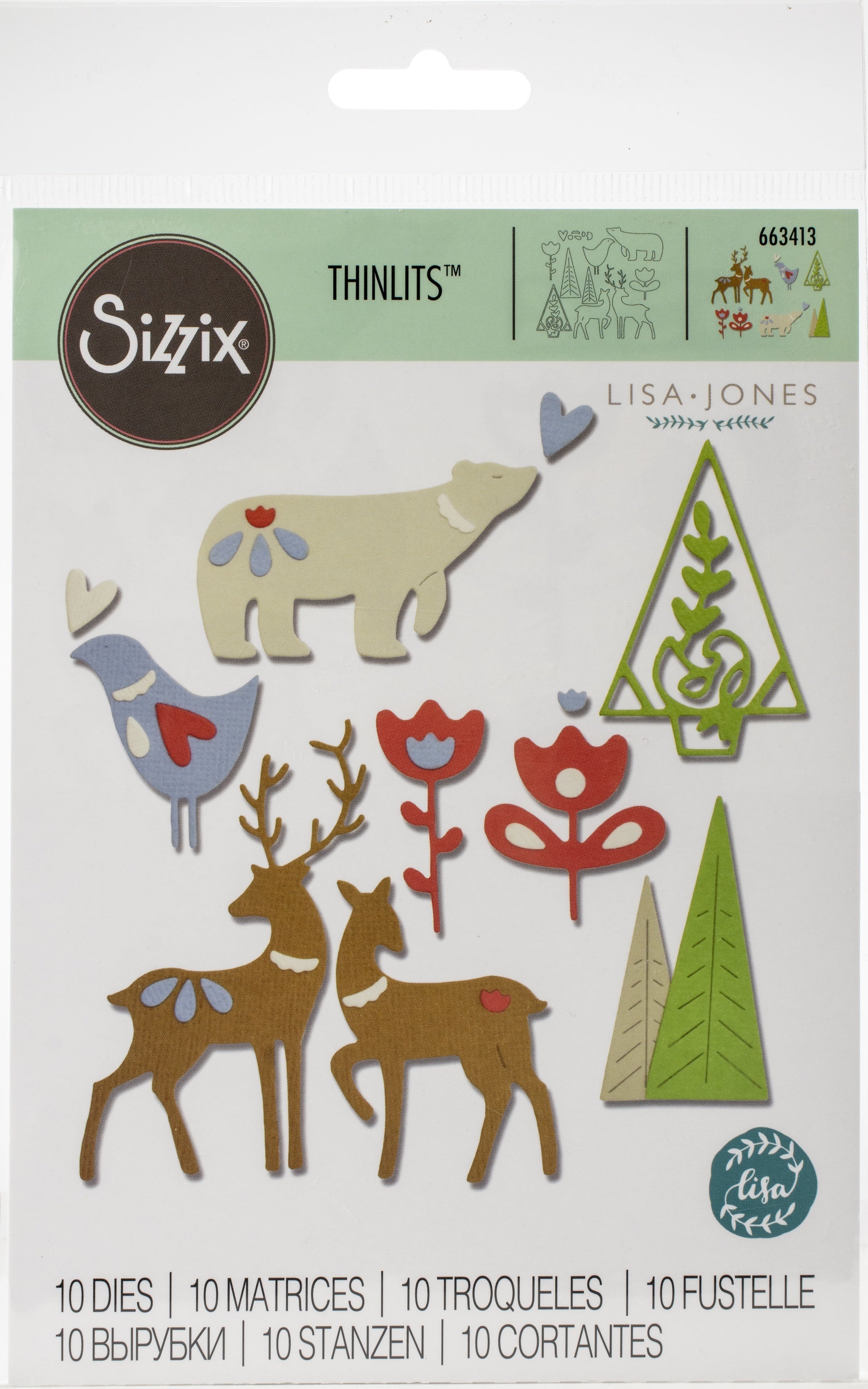Sizzix Thinlits Dies By Lisa Jones - Christmas Elements