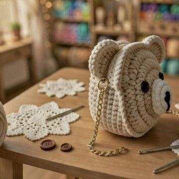 Crochet Bear Bag Pattern PDF + Video Tutorial | Cute Animal Bag