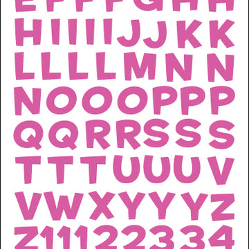 Sticko Alphabet Stickers - Fun House Pink Metallic