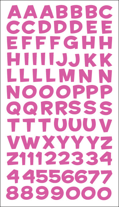Sticko Alphabet Stickers - Fun House Pink Metallic