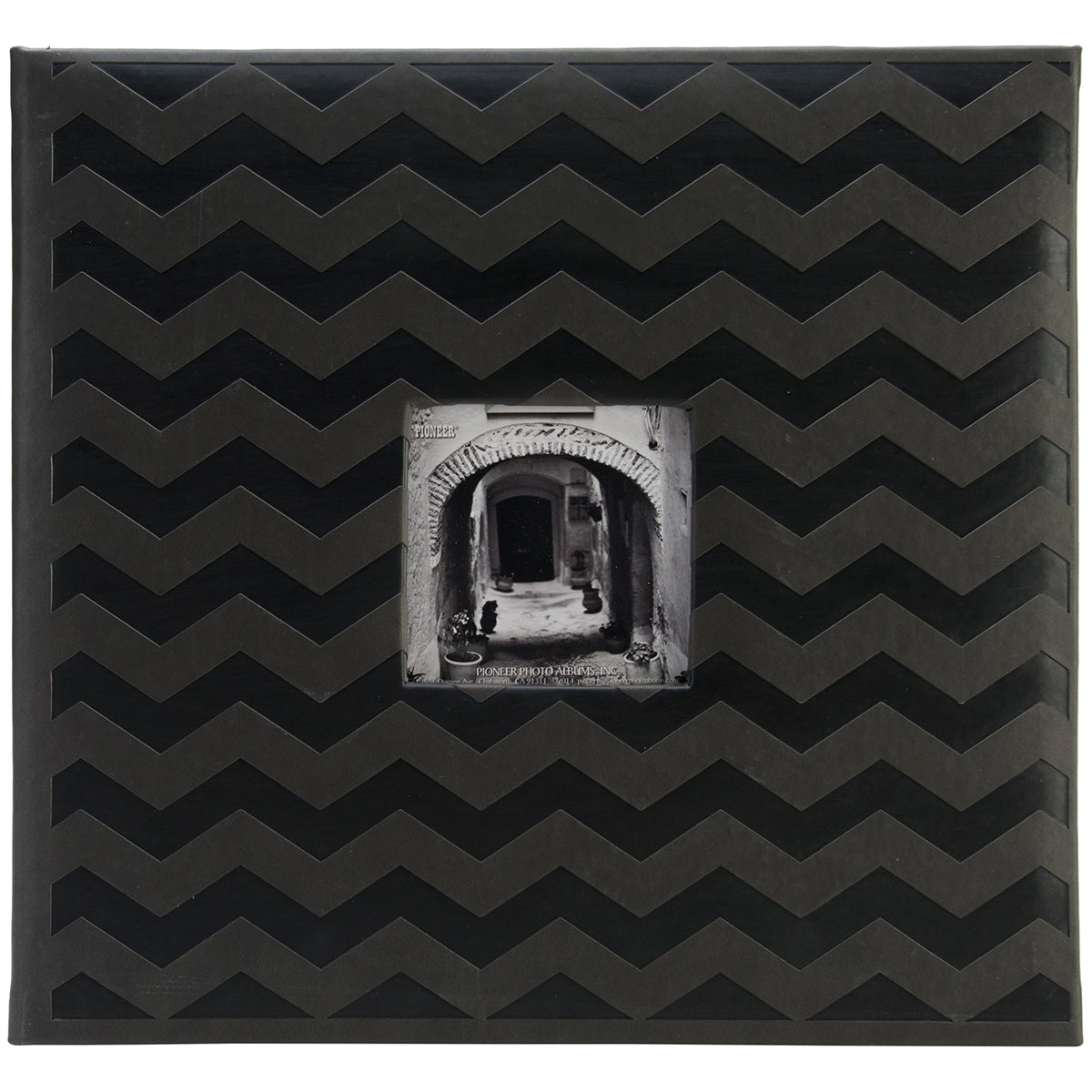 Pioneer Embossed Post Bound Frame Album 12"X12" - Black