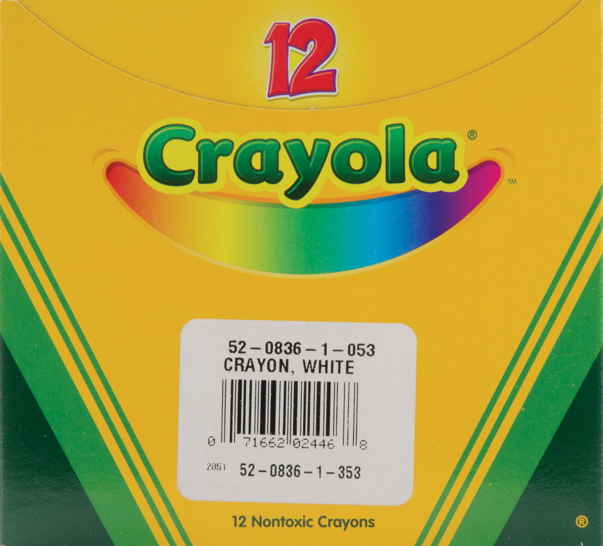 Crayola White Crayons - 12/Pkg