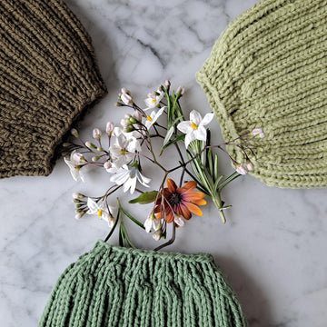 Simple Cable Messy Bun Hat