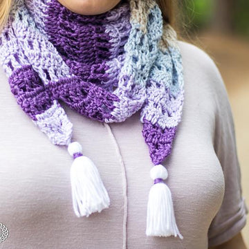 Diamond Scarf with Tassels