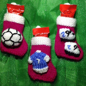 Football Christmas Stocking Tree Decorations