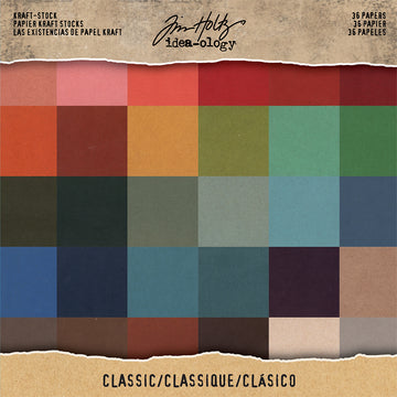 Advantus Idea-Ology Single-Sided Kraft Cardstock Pad 8"X8" 36/Pkg - Classic, 36 Colors/1 Each