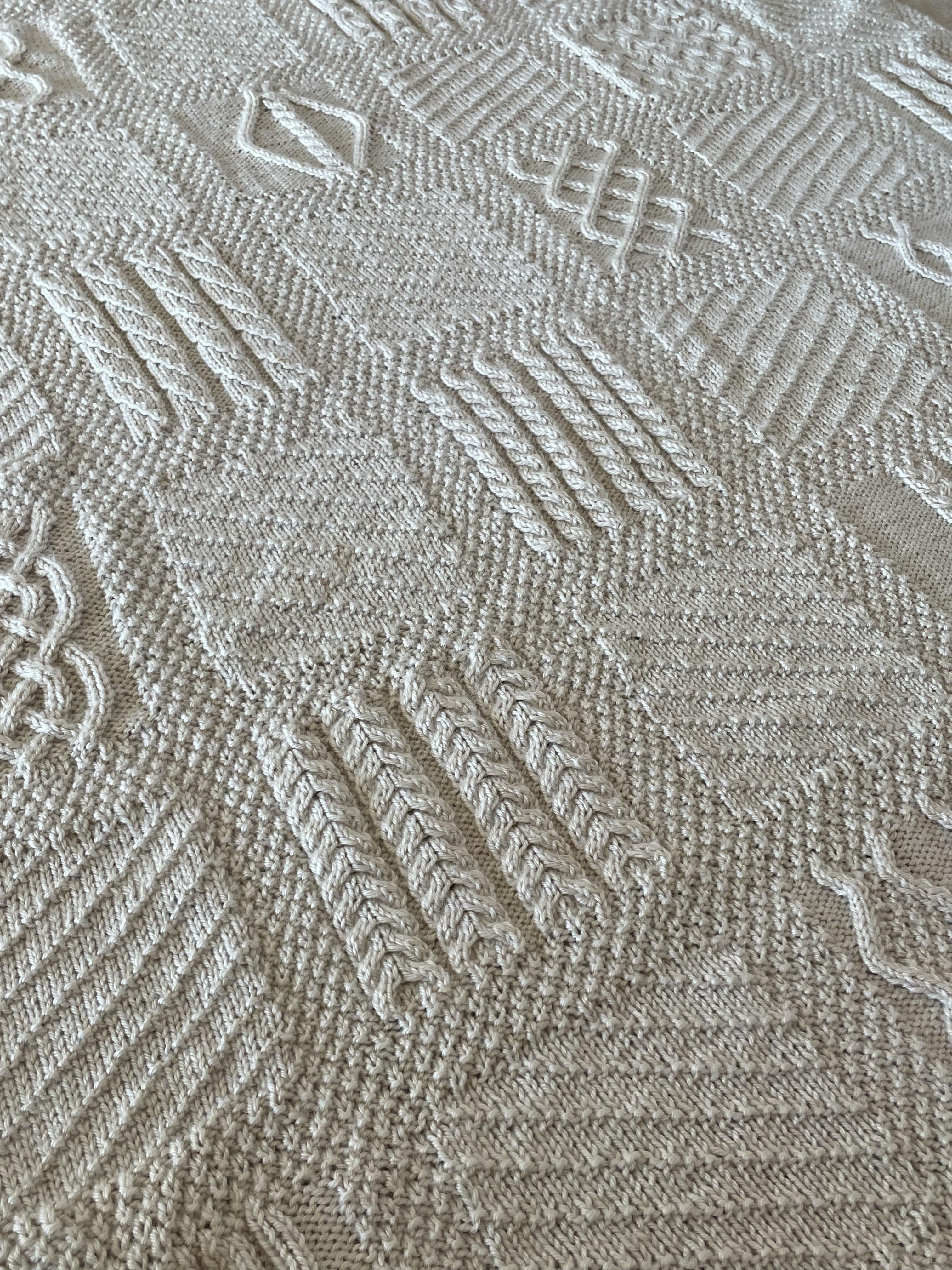 Seamless Knit Square Afghan