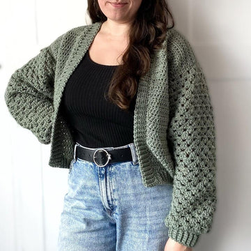 Granny Stripe Sleeve Cardigan - Adult