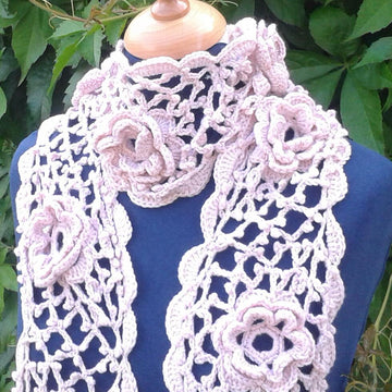 Pretty in Pink Rose Scarf
