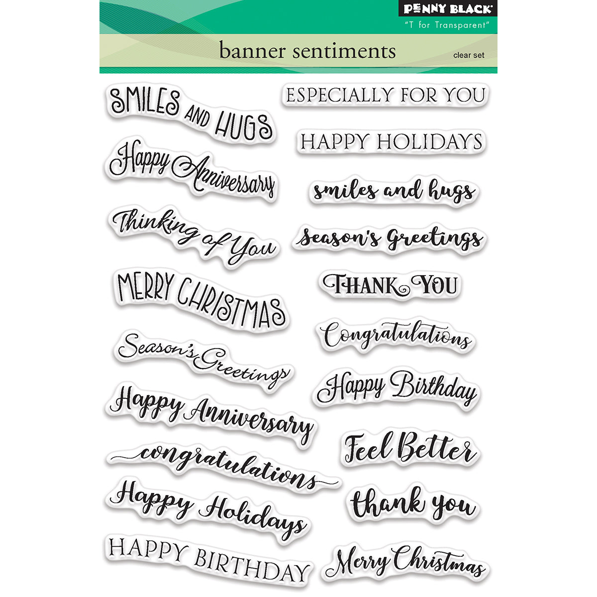 Penny Black Clear Stamps - Banner Sentiments